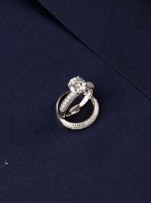 2-In-1 Luxurious Detachable 2CT Moissanite 925 Sterling Silver Ring, Fashionable Women's Ring, Suitable For Party, Wedding, Dinner Occasion And Daily Wear