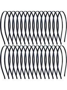 30/24/12 piezas de diademas de metal liso, marco de diadema DIY, diademas delgadas a granel para hombres y mujeres, accesorios para el cabello, diademas de color negro, plateado y dorado