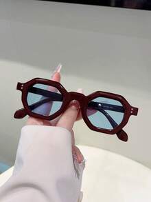 1 件女士新款复古眼镜，多色眼镜，全框时尚眼镜，女士休闲装饰眼镜 - 彩色 - 查看 6