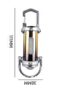 1pc Mini Keychain LED Flashlight Portable Light Multifunction Outdoor Torch Bag Clip For Hiking Camping Fishing Running Emergency Lighting - Black - View 16