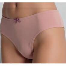 Panty Básico de Algodón con Moño Decorativo - Corte Bikini - Rosa - Ver 2
