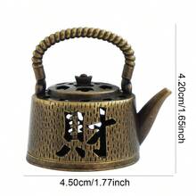1 pièce Mini théière brûle-encens, petit brûleur d'aromathérapie, brûleur d'encens de bois de santal vintage - cyan antique - Voir 23