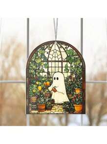 Ornament decorativ agățat din acril cu fantome de Halloween