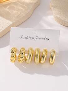 Ensembles de boucles d'oreilles CCB Europe et États-Unis, style d'influenceur en ligne