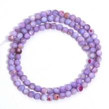 1 pièce Brin de perles de coquillage colorées de 4 mm, environ 93 perles, convient pour la fabrication de bracelets, colliers, bijoux DIY, été