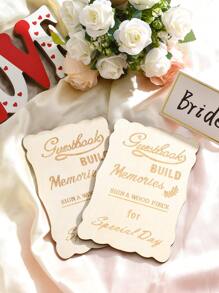 1/4/6 Stücke minimalistische Hochzeitsdekor Schilder für Tanzfläche, Verlobungsfeier Tisch Deko, Empfang und Bridal-Shower, Holzschilder mit Ständer, Hochzeitsparty Gastgeschenke