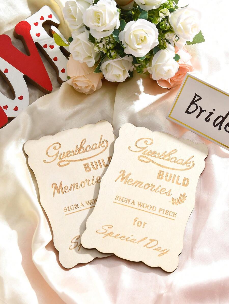 1/4/6 Stücke minimalistische Hochzeitsdekor Schilder für Tanzfläche, Verlobungsfeier Tisch Deko, Empfang und Bridal-Shower, Holzschilder mit Ständer, Hochzeitsparty Gastgeschenke
