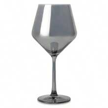 1 Pc Angled Wine Glass In Smoke Finish