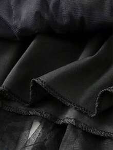 1 件女士波浪不对称分层网眼蓬蓬蛋糕裙