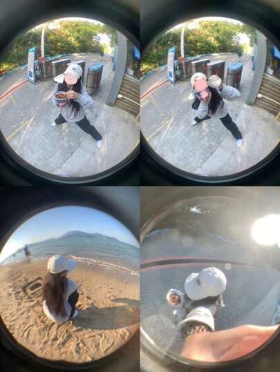 1PC Interesting Mobile Phone Fisheye Lens Three-In-One Mobile Phone Lens Magnifying Glass Fisheye Wide-Angle Macro Selfie Portable Lens Photography It Is Very Suitable For Macro And Wide -Angle Shooting Props 1 Set Of 3 -In -1 Filter And Wide -Angle Macroex Fish Eye Light Bulb And External SLR Large Bulb, Ideal Macro And Wide -Angle Props Shooting Toolsgun,Guitar,Halloween,Seafood Boil,Vape,Fish Eye Mirror,Vaip,Nokia ﻿