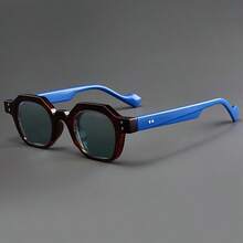 1 件不对称框架塑料未来派太阳镜，优雅的男女通用设计，适合徒步旅行、海滩、登山、高尔夫、驾驶、所有季节，也是理想的礼物 - 彩色 - 查看 2