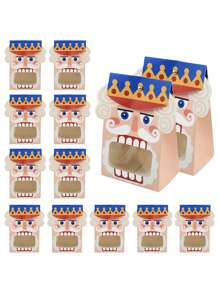 5 Stück PVC-Fensterverpackungsschachteln aus Papier, Geschenkbox mit Cartoon-Soldaten-Design sehr geeignet für Feiertage, Geburtstag, Hochzeit, Partyverpackung, Abschlusszeit, Einschulungszeit, Heimkehr
