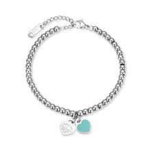 1 件不锈钢心形设计袖口链钛钢吊坠手链女士时尚珠宝奢华珐琅手镯派对礼物