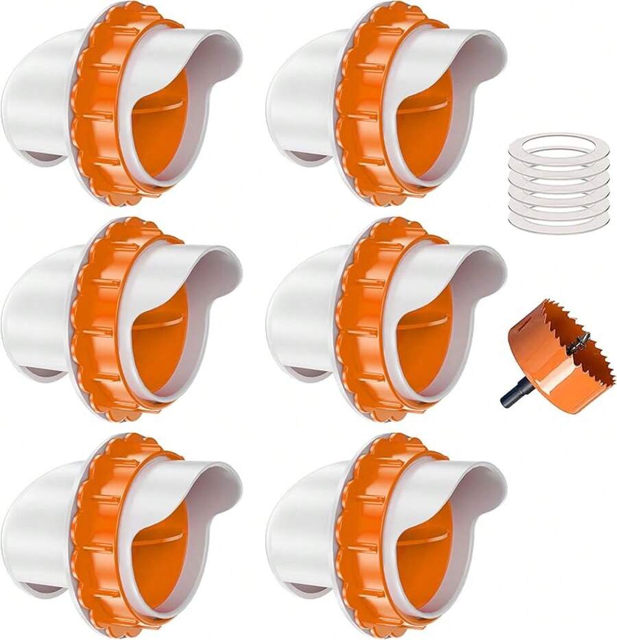 ZenxyHoC Chicken Feeders No Waste, 4 Ports Poultry Feeder With Buckets Troughs Orange - Orange - View 1