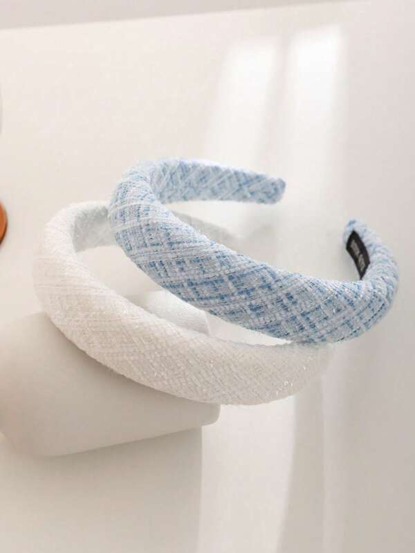 قطعتان من الأطواق الأنيقة على الطراز الفرنسي، إكسسوارات شعر نسائية رقيقة وأنيقة، شريط شعر