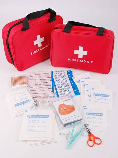 大号急救箱/大型急救箱/小型急救箱，汽车路边，药房，学生医疗包，便携式旅行应急包，家庭，户外必需品，适合作为圣诞节和新年礼物的应急包