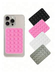 1 pieza- Soporte de teléfono móvil de silicona con ventosa, montaje adhesivo universal, accesorio de silicona multifuncional creativo, adecuado para varios teléfonos móviles, proporcionando estabilidad para videos y selfies
