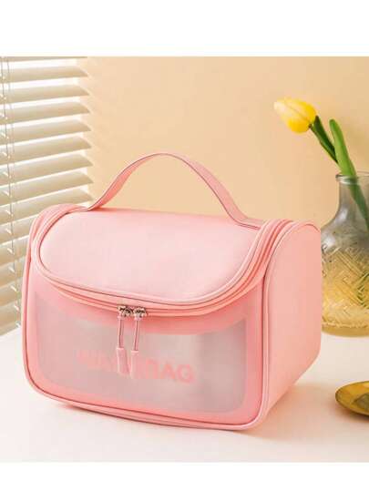 Bolsa Necessaire Washbag Organizador De Mala Impermeável Transparente Maquiagem Viagens