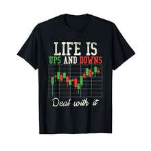 Stock Market Day-Trading Forex Saying Design Men Women T-Shirt, ET Gifts For Mom - Black - View 1