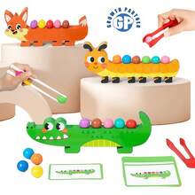 Juguetes de madera para desarrollo de motricidad fina y educación temprana, juegos de concentración y emparejamiento para niños, juguetes Montessori de matemáticas y ayudas didácticas para educación temprana, juguetes de pensamiento y clasificación para entrenamiento de concentración, ayudas de aprendizaje para jardín de infantes, juguetes Montessori de emparejamiento - Multicolor - Ver 2