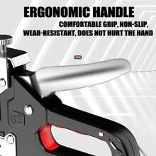 Grapadora de decoración de interiores, grapadora manual de alta resistencia con 600 grapas, adecuada para madera, manualidades, clavos para enmarcar, alfombras, paredes, cercas, muebles, construcción, lienzo, tela, bricolaje y uso profesional.