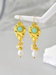 1 par de pendientes bohemios de diseño exquisito y creativo, accesorios de joyería de diseño único, regalo adecuado para uso diario y festividades de la mujer
