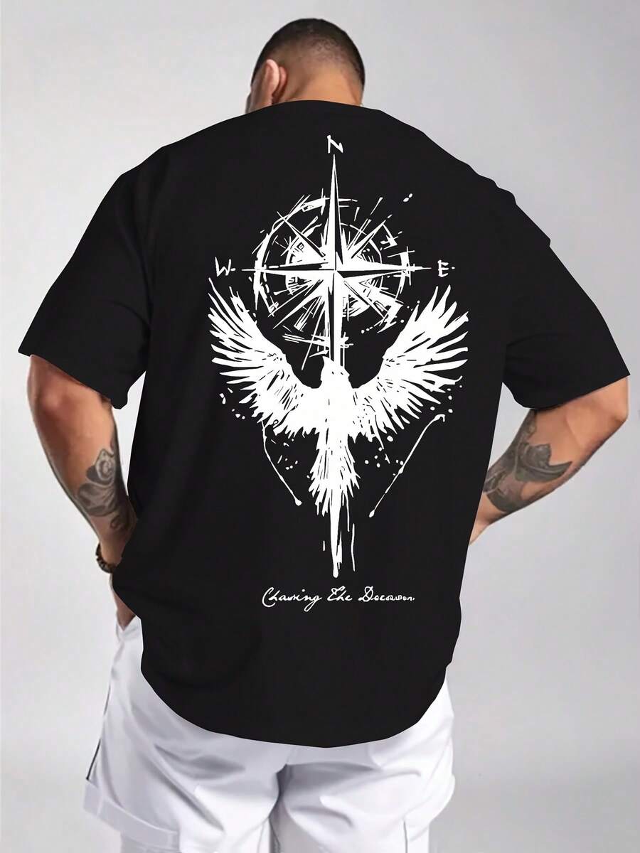 Men'S Summer Short-Sleeve Print-Shirt SP9W - Black - View 1