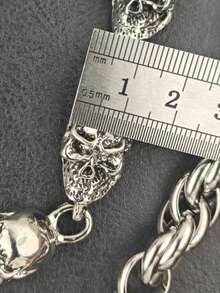 原创DIY骷髅裤链不锈钢圆珠组合机车链朋克男女奢华配饰