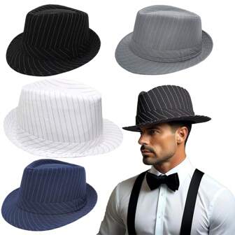 D EXCEED 1/2/3/4Pcs Panama Hat For Women Men Short Brim Fedora Straw Beach Hat For Golf, Fishing, Travel & Outdoor Adventures | Lightweight & Durable | Retro Sports & Leisure Gift