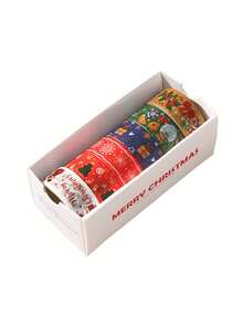 6 卷复古圣诞和纸胶带套装 - 用于节日装饰材料的装饰胶带，带有圣诞老人雪鹿圣诞树的图案，印有精美的印花，可作为送给朋友、返校、学校用品的手册装饰礼物 - 彩色 - 查看 15