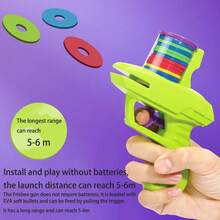 1pc 3+ Kids Educational Soft Disc Carrot Blaster, Soft Bullet For Parent-Child Skirmish, Outdoor Playtime Stress Relief Toy, Includes 14 Soft Bullets, Colors May Vary, Packaging May Vary - Multicolor - View 6