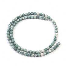 1pc Natural Matte Blue Dot Stone Round Beads, Multiple Sizes Optional 4/6/8/10/12mm, DIY Jewelry Making, Bracelets, Necklaces, Pendants, Crafts Accessories