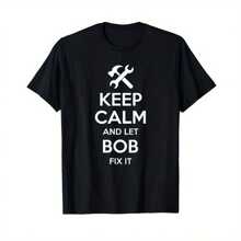 Camiseta como regalo personalizada con cita divertida "BOB Fix" y nombre como regalo de cumpleaños