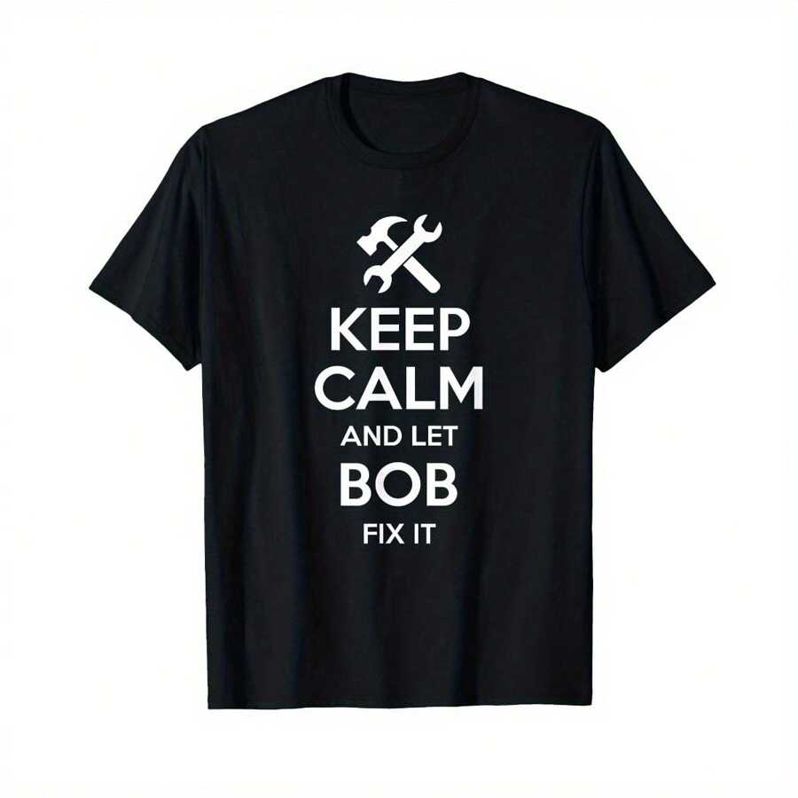 Camiseta como regalo personalizada con cita divertida "BOB Fix" y nombre como regalo de cumpleaños