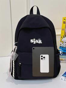 New Fashion Versatile Outdoor Casual Travel Sports School Style Flat Book Powerbank Wallet Key Multi-Functional Men Backpack
