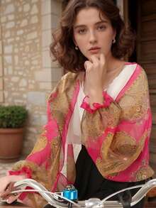 1 chiếc khăn choàng tay dài chống nắng bằng vải chiffon in họa tiết Paisley dành cho nữ, kiểu dáng thời trang mới, mỏng nhẹ, thích hợp cho hoạt động ngoài trời, du lịch, đi biển, nghỉ lễ. - nhiều màu - Xem 6