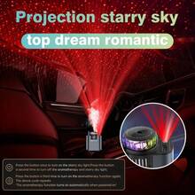 W&O Three-In-One Multifunctional Car Charger - Perfume Machine, Purple Starry Sky Ceiling Light, Dual 80cm/32inch Retractable Cable, Durable , Air Freshener Car Perfume Auto Fragrance - Great Atmosphere - Perfect Christmas Birthday Gift Car Accessories - Redlight - View 8