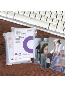 100/50pcs/Bag, Card Film, Special Photo Protective Film, Popcorn Card Film, Star Film Protector, Transparent HD Protective Film, Photo Album, Photo Storage Holographic Protective Film, Perfect For Film Albums And Loose-Leaf, Protective Film Sets,For Travel,School,Storage.
