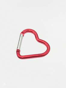 心形登山扣，铝制弹簧钩夹钥匙扣，钓鱼用自动锁定钥匙扣夹，心形铝制弹簧钩夹钥匙扣，徒步旅行、旅行、居家、跑步、冒险和露营登山扣 - 彩色 - 查看 38