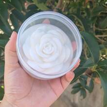 New Arrival Big White Flower Brushes Cleaning Makeup Brush Cleaner Soap & Powder Puff