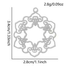 2pcs Fashionable 304 Stainless Steel Gold/Silver Plant & Flower Pattern Pendant, Vacuum Electroplated Durable Craft, Suitable For Necklace, Earrings, DIY Jewelry Making