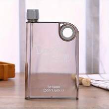 1 Stück, neue Wasserflasche in großer Kapazität mit verschiedenen Farben für Sport, Outdoor-Wasserflasche mit sehr attraktivem Kunststoff, tragbar, kreative Buch-Flachboden-Wasserflasche mit mattiertem Kunststoffdeckel