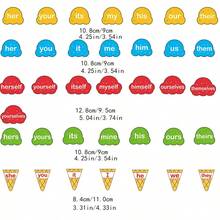 BELLKIDS 29 Stücke Grammatik Kartenspiel, Eiscremedesign, vierfarbig, Matching Spiele, Lernkarten, interaktives Zubehör, Klassenzimmeraktivitäten, Lernmaterialien, Schulrückkehr, wichtige Artikel für Lehrer, Familie