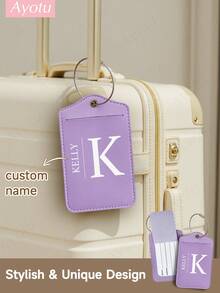 1 pieza Etiqueta de equipaje personalizada con nombre y texto, etiqueta de equipaje personalizada, etiqueta de maleta/mochila, etiqueta de viaje personalizada, etiqueta de viaje, regalo de viaje, personalización de negocios y casual, accesorio, llavero/decoración de llavero de cumpleaños, excelente para viajes, glamour de Año Nuevo - Negro - Ver 6