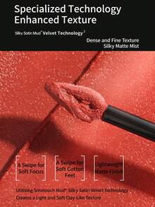 Mooekiss Velvet Matte Lip Mud, Brightening Lipstick, Non-Stick Cup