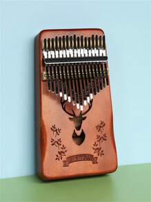 Wooden Kalimba Marimba/Thumb Fiddle - Professional Sound Quality, Portable, Beginner Friendly, The Preferred Relaxing Music Gift For Adults/Teenagers - The Ideal Birthday Gift For Music Enthusiasts Worldwide, (Including Tuning Hammer, High And Low Frequency Marker Stickers, Thumb Cover, Note Stickers, Cleaning Cloth, Music Score Manual, And Piano Case)