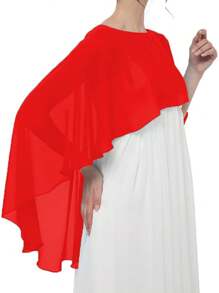 Women Ladies Soft Wedding Capes Wedding Jacket Wraps Chiffon Shrug Bridal Bolero Long Shawl And Wraps Evening Wedding Cover Up