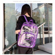 Mochila impermeable y ligera de moda, mochila transparente de PVC, mochila escolar de gran capacidad 2025, estilo minimalista, Ins