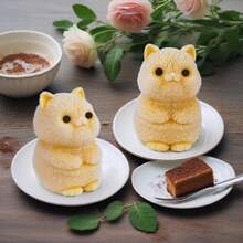 1pc Cute Cat Shaped Candle Making Silicone Mold, Handmade Scented Candle Mold, Creative Animal Design