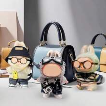 Doll Glasses Set For Labubu | Stylish Eyewear For Labubu Figures | Includes Brown &Amp; Black Glasses + Swimming Goggles | Perfect For Exciting Macaron &Amp; More